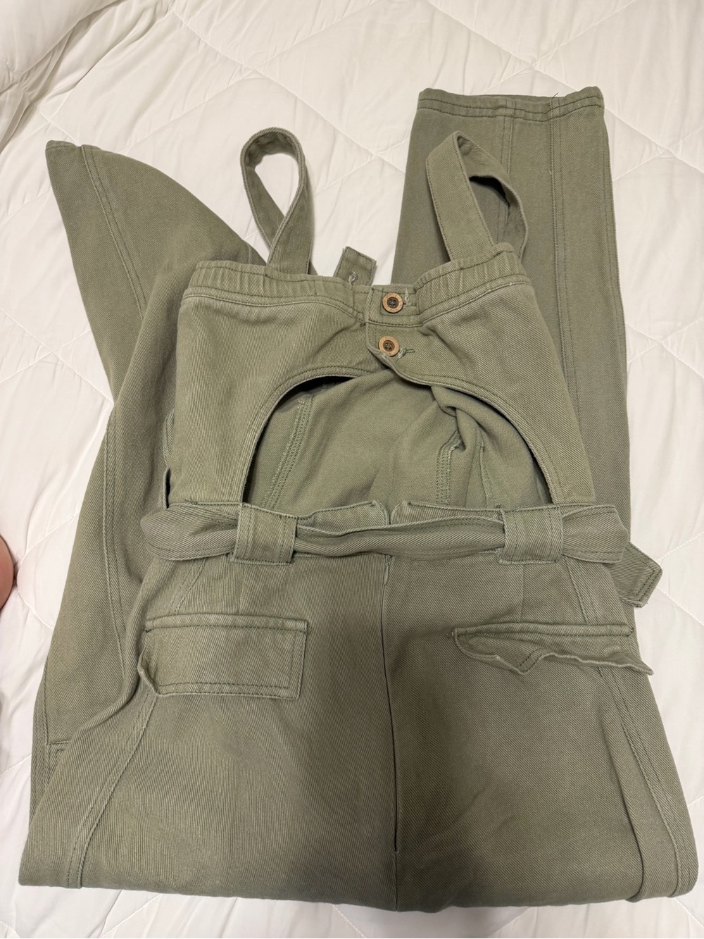 Chelsea & Violet Olive Cargo Jumpsuit - Picture 2 of 2